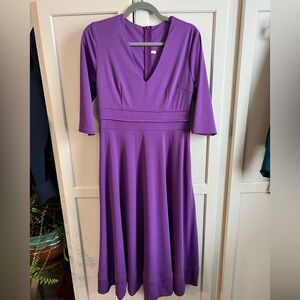 Elegant Purple Women's Dress Sz L